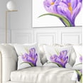 thumbnail image 1 of Designart Crocuses in White Background - Floral Throw Pillow - 18x18, 1 of 5