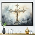 thumbnail image 1 of Designart "Cross A Powerful Symbol" Spiritual Floater Framed Wall Art Print, 1 of 7