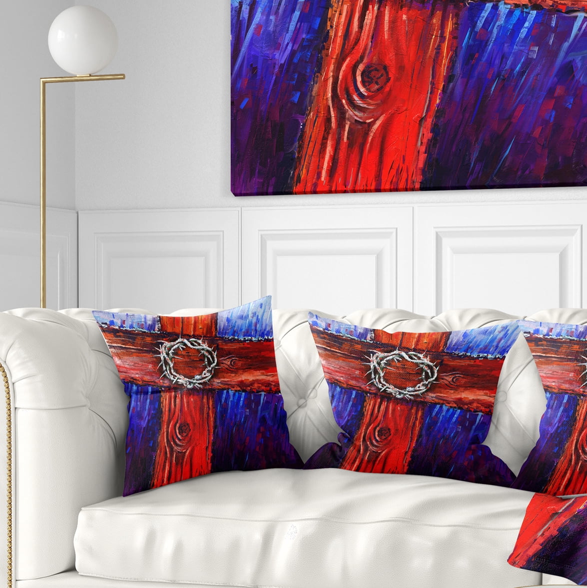 Designart Crown of Thorns - Abstract Throw Pillow - 16x16