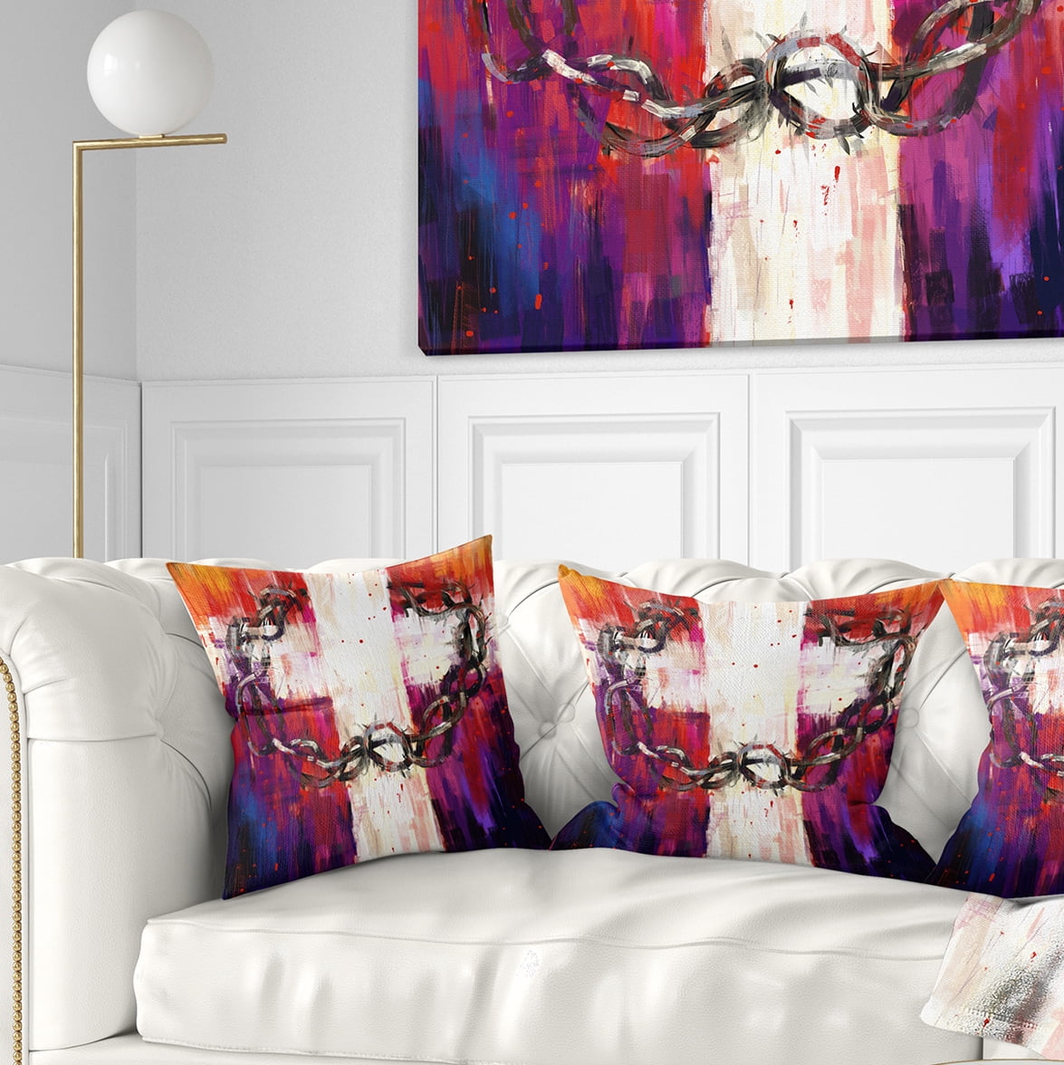 Designart Crown of Thorns - Abstract Throw Pillow - 18x18