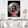 thumbnail image 1 of Designart "Crypto Art with Pink Bitcoin Theme" Fashion Framed Wall Art - Glam Pink Fashion Bitcoin Living Room Framed Canvas Art, 1 of 6