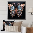 thumbnail image 1 of Designart "Crystal Butterfly in Blue and Pink I" Animals Framed Wall Art Decor - Modern Blue Butterfly Living Room Framed Canvas Art, 1 of 6