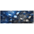 thumbnail image 1 of Designart 'Crystal Cell Dark Blue Steel Texture ' Abstract Wall Art Canvas, 1 of 3