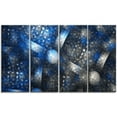 thumbnail image 1 of Designart 'Crystal Cell Dark Blue Steel Texture ' Abstract Wall Art Canvas, 1 of 5
