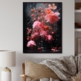 thumbnail image 1 of Designart "Crystal Pink Fuchsia Blooms II" Floral Framed Wall Art - Traditional Pink Fuschia Hallway Framed Wall Art Decor, 1 of 6