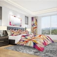thumbnail image 1 of Designart 'Crystalize Pink Floral' Modern & Contemporary Duvet Cover Set, 1 of 4
