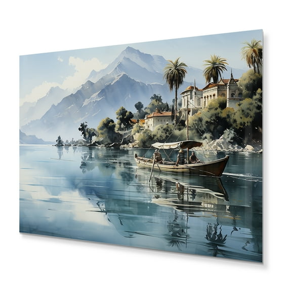 Designart "Cuban Green Horizon I" Nautical & Beach Metal Wall Art