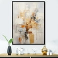 thumbnail image 1 of Designart "Cubic Perspective In Beige And Gold II" Abstract Collages Floater Framed Canvas Wall Art, 1 of 5
