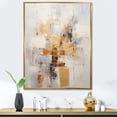 thumbnail image 1 of Designart "Cubic Perspective In Beige And Gold II" Abstract Collages Floater Framed Canvas Wall Art, 1 of 5