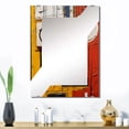 thumbnail image 1 of Designart "Cubic Uprising of Yellow and Red Robot" Science Fiction Oversized Wall Mirror - Modern Fashion Office Mirror Wall Decor - Multiple Color Options, 1 of 6
