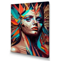 Designart Cubic Woman Portrait II Canvas Wall Art
