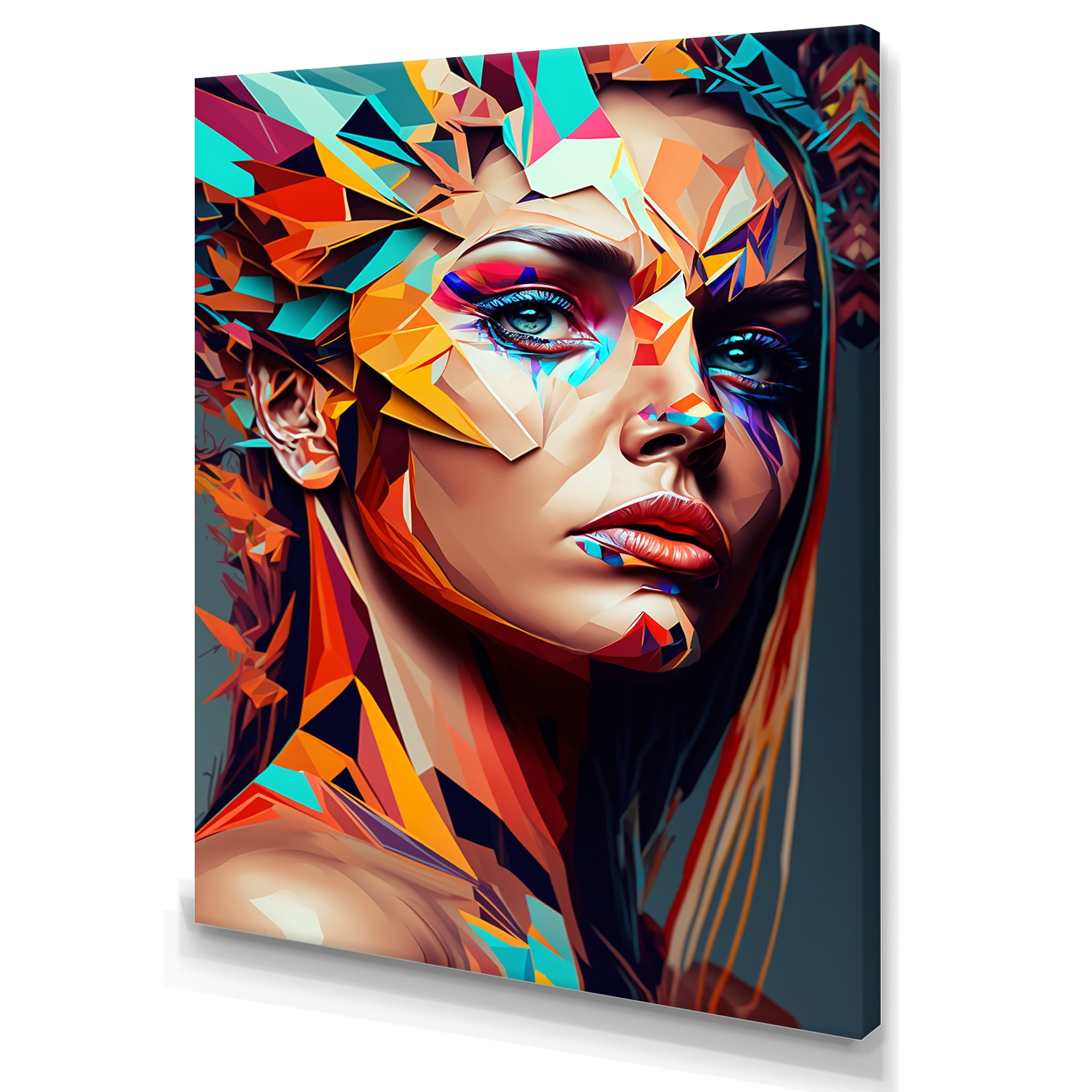 Designart Cubic Woman Portrait III Canvas Wall Art