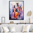Designart "Cubism Perfumes with Orange Scent I" Fashion Framed Wall Art