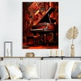thumbnail image 1 of Designart "Cubist Concerto On The Red Grand Piano I" Music Wall Art Living Room, 1 of 7