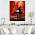 thumbnail image 1 of Designart "Cubist Concerto On The Red Grand Piano" Music Wall Art Prints, 1 of 7