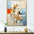 thumbnail image 1 of Designart "Cubist Struggle In Blue And White II" Abstract Shapes Floater Framed Canvas Prints, 1 of 5