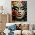 thumbnail image 1 of Designart "Cubist Woman in Glam Harmonious Elegance II" Fashion Floater Framed Canvas Print, 1 of 7