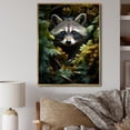 thumbnail image 1 of Designart "Curious Raccoon composition VI" Animals Floater Framed Wall Decor, 1 of 7