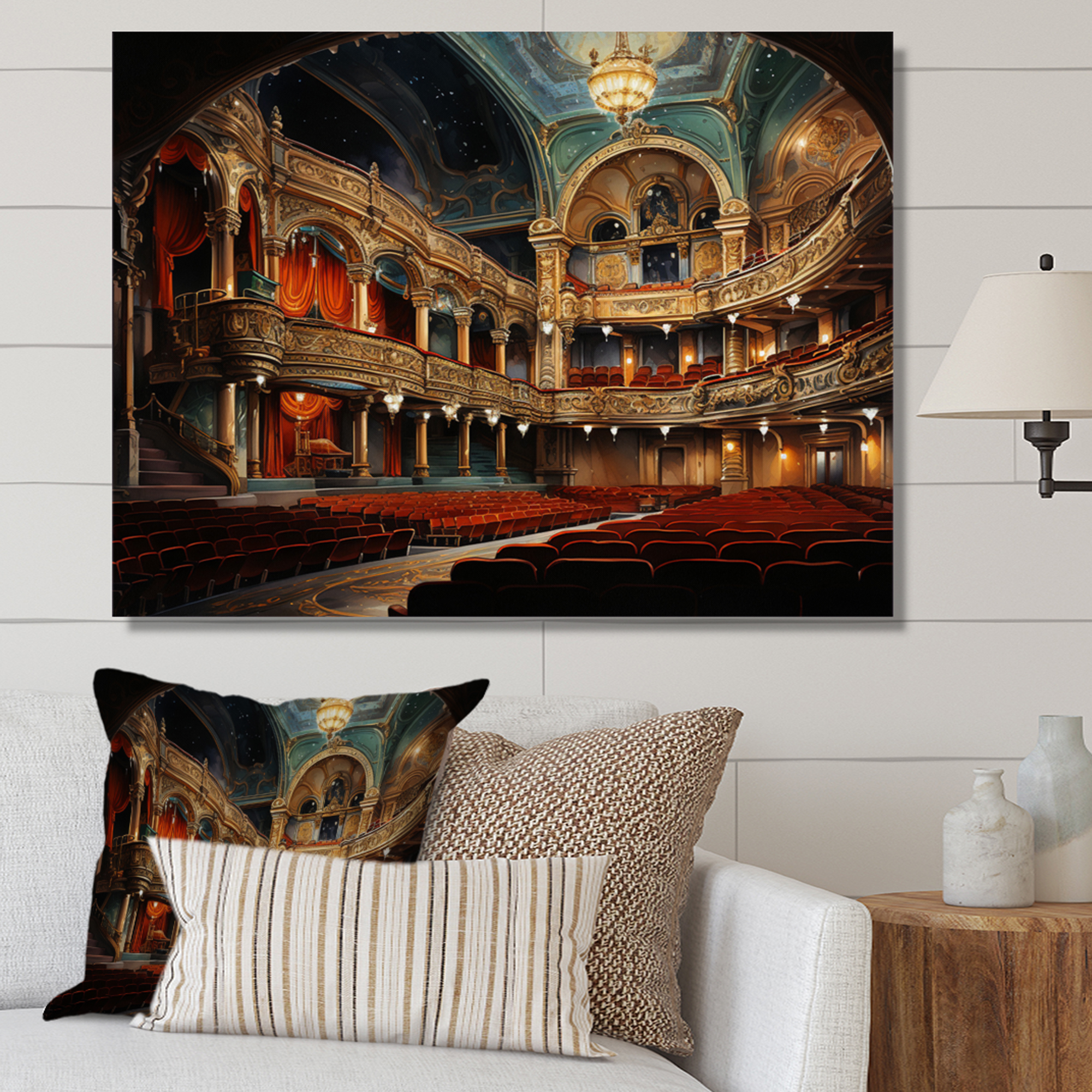 Designart "Curtain Call Theatres in Architecture V" Architecture Canvas ...