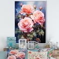 thumbnail image 1 of Designart "Curvaceous Rose Delight II" Roses Floater Framed Canvas Prints, 1 of 5