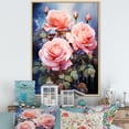 thumbnail image 1 of Designart "Curvaceous Rose Delight II" Roses Floater Framed Canvas Prints, 1 of 5