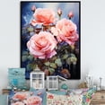 thumbnail image 1 of Designart "Curvaceous Rose Delight II" Roses Floater Framed Canvas Prints, 1 of 5