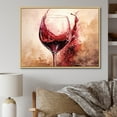 thumbnail image 1 of Designart "Curved Cabernet I" Wine Floater Framed Wall Art Living Room, 1 of 5