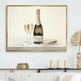 thumbnail image 1 of Designart "Curved Champagne Glasses" Champagne Floater Framed Canvas Wall Art, 1 of 5