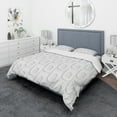 thumbnail image 1 of Designart 'Curved Shape Pattern' Scandinavian Duvet Cover Set, 1 of 4