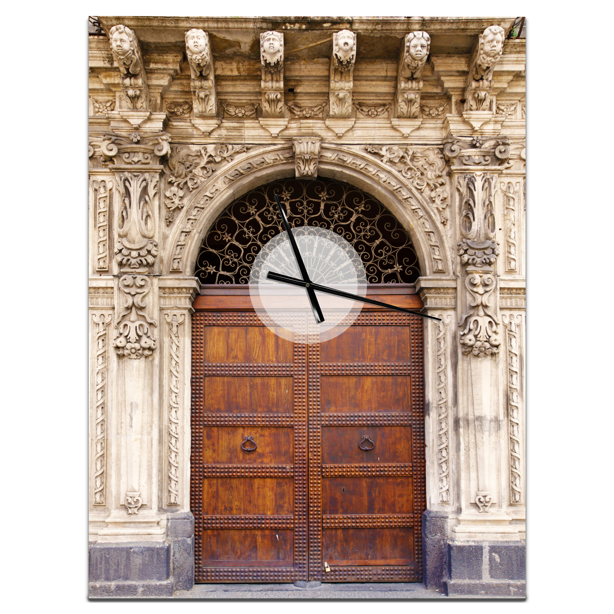 Designart 'Curved Shape Pattern' Scandinavian Wall Clock
