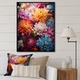 thumbnail image 1 of Designart "Curved Stems Of Graceful Mums" Mums Floater Framed Wall Art Prints, 1 of 5