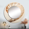 thumbnail image 1 of Designart "Curves Of Copper In Nautilus Spiral" Nautilus Rund Mirror For Wall Decor - Large Peach Round Print Mirror - Round Modern Mirror - Wall Mounted Round Large Mirror - 23" x 23", 1 of 6