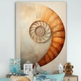 thumbnail image 1 of Designart "Curves Of Copper In Nautilus Spiral" Nautilus Canvas Wall Art, 1 of 7