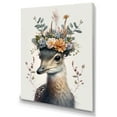 thumbnail image 1 of Designart Cute Baby Heron With Floral Crown Canvas Wall Art, 1 of 5