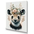 thumbnail image 1 of Designart Cute Baby Panda With Floral Crown II Canvas Wall Art, 1 of 5