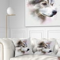 thumbnail image 1 of Designart Cute Brown Dog Watercolor - Animal Throw Pillow - 18x18, 1 of 5