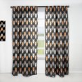 thumbnail image 1 of Designart 'Cute Cats Pattern On Black' Modern Curtain Panel, 1 of 5