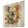 thumbnail image 1 of Designart "Cute Koala Baby Innocence in the Trees" Animals Print on Natural Pine Wood, 1 of 5