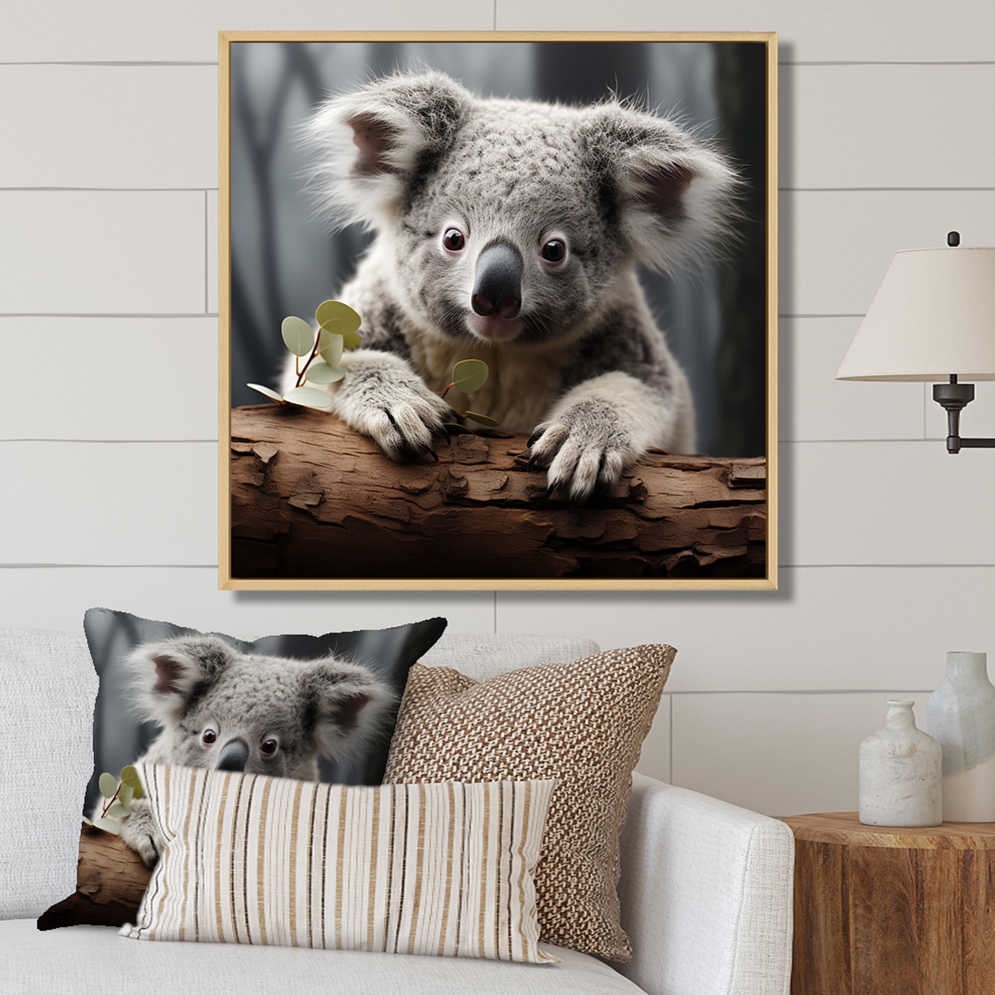 Designart "Cute Koala from Australia III" Animals Framed Wall Art