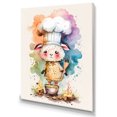 thumbnail image 1 of Designart Cute Lamb With Chef Hat I Canvas Wall Art, 1 of 1