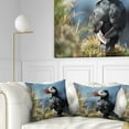 thumbnail image 1 of Designart Cute Puffin Relaxing - Animal Throw Pillow - 18x18, 1 of 5