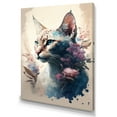 thumbnail image 1 of Designart Cute Siamese Floral Art II Canvas Wall Art, 1 of 5