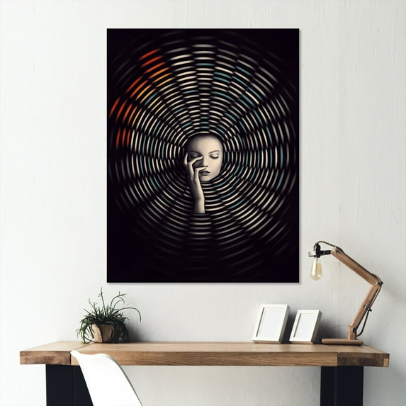 Designart "Cute and Colorful Art II" Fashion Woman Metal Art Print