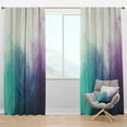 thumbnail image 1 of Designart 'Cyan Pink and Blue Water In Ink Composition' Mid-Century Modern Blackout Curtain Panel, 1 of 4