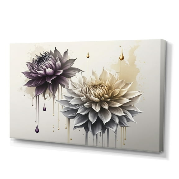 Designart Dahlia Flower III Canvas Wall Art