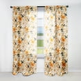thumbnail image 1 of Designart "Dahlia Ivory Bloom Elegance I" Floral Room Darkening Curtain Panel, 1 of 6