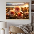 thumbnail image 1 of Designart "Dahlia landscape At Sunset" Floral Floater Framed Canvas Art Print, 1 of 7