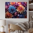 thumbnail image 1 of Designart "Dahlia landscape Vibrant Composition I" Floral Canvas Print, 1 of 5