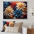thumbnail image 1 of Designart "Dahlia landscape Vibrant Composition II" Floral Floater Framed Wall Decor, 1 of 7