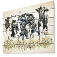 thumbnail image 1 of Designart 'Dairy cow on field' Farmhouse Animal Painting Print on Natural Pine Wood, 1 of 5
